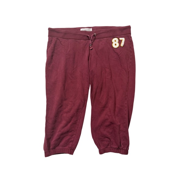 Aeropostale Pants - Vintage Y2K Aeropostale 87 Capri Sweatpants Burgundy Cropped Lounge Joggers